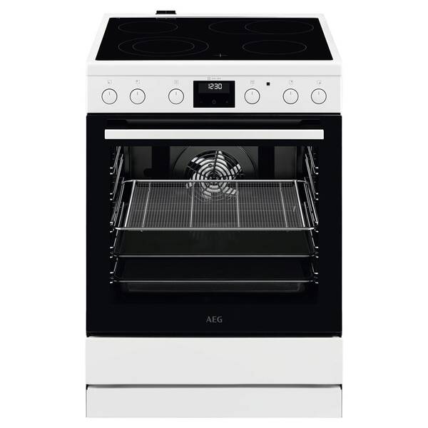 Sklokeramický sporák AEG CCB6440CBW bílý

