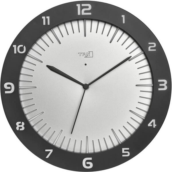 Nástěnné hodiny TFA 60.3553.10 LUMOCLOCK šedé

