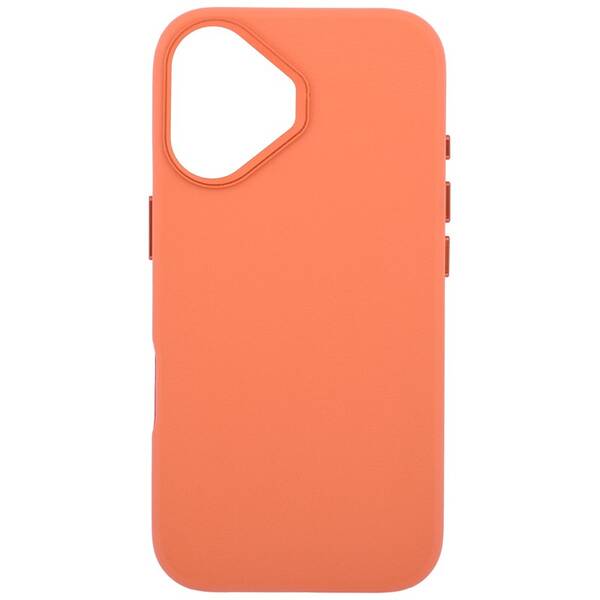 Kryt na mobil WG Leather Frame Magnet na Apple iPhone 16 oranžový

