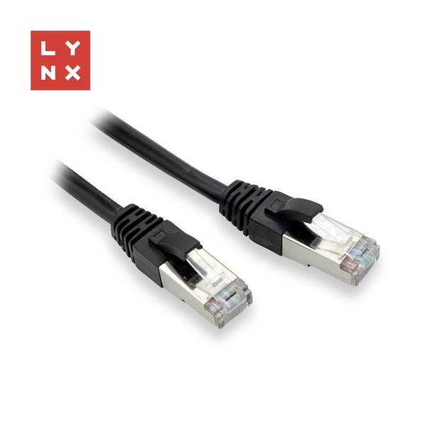 Kabel Lynx FTP patch Cat5e PVC, CCA, 15m černý


