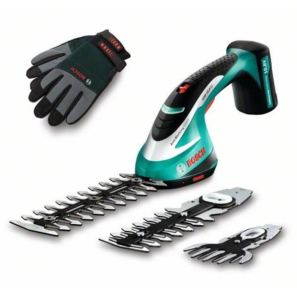 Nůžky na trávu Bosch ASB 10,8 Li set s rukavicemi 


