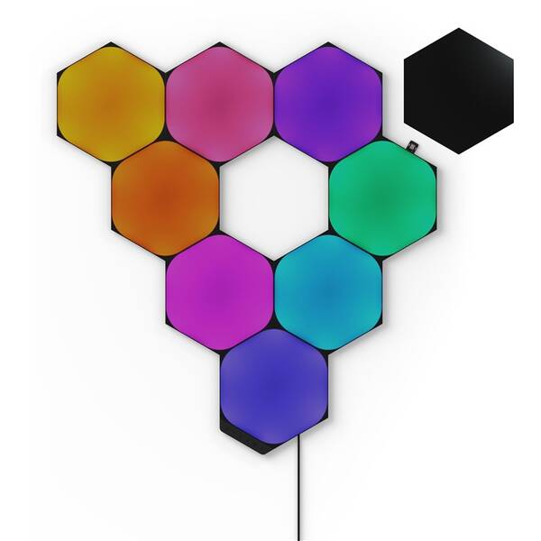 LED světlo Nanoleaf Shapes Black Hexagons Starter Kit (9 ks) černé

