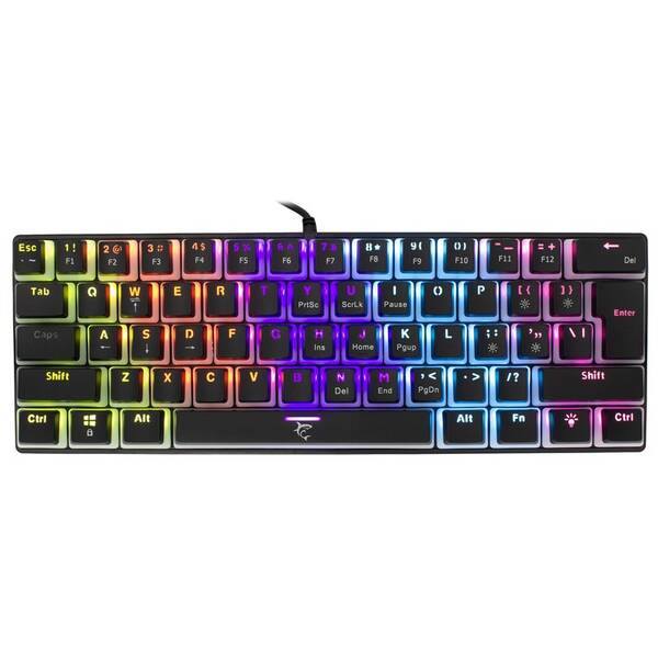 Klávesnice White Shark ASHIKO, US layout, Blue Switch černá barva
