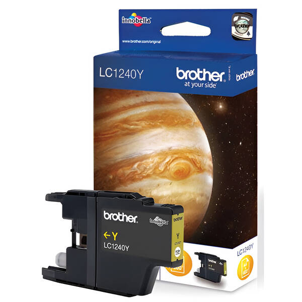 Inkoustová náplň Brother LC-1240Y, 600 stran žlutá


