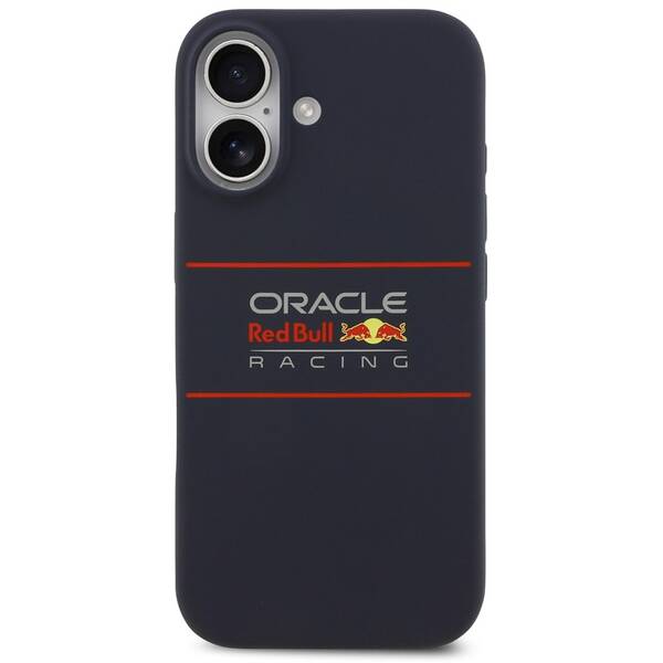 Kryt na mobil Red Bull Silicone Horizontal Logo MagSafe na Apple iPhone 17 tmavě modrý


