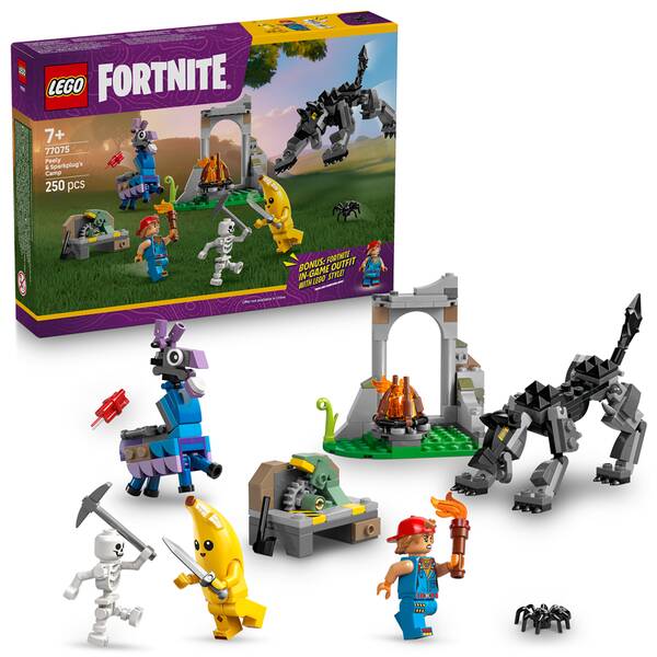 Stavebnice LEGO® Fortnite®  77075 Peely a Sparkplug a jejich tábořiště 

