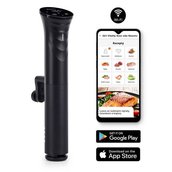 Vařič Sous-vide G21 Maestro, Wi-Fi, 1200 W černý

