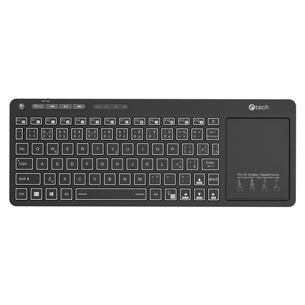 Klávesnice C-Tech Dual mode, touchpad, LED černá

