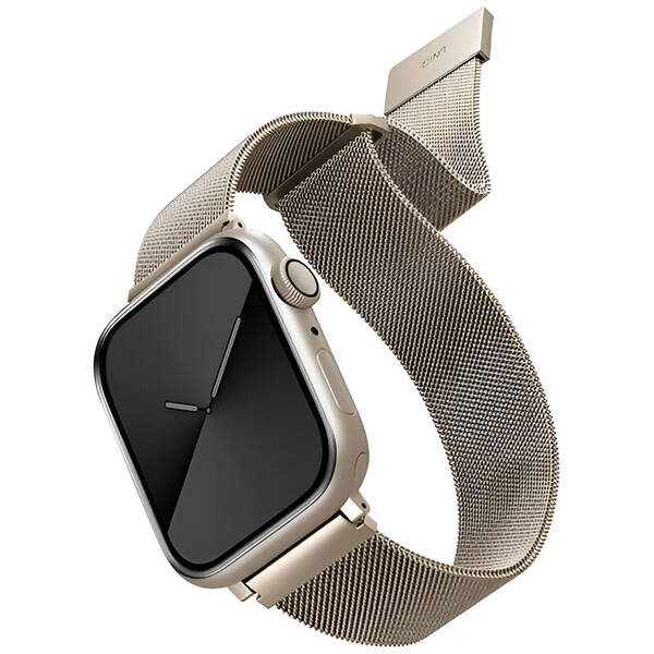 Řemínek Uniq Dante na Apple Watch 45/44/42mm - starlight 

