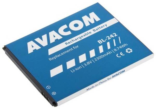Baterie Avacom pro Lenovo A6000, Li-Ion 3,8V 2300mAh (náhrada BL242) 

