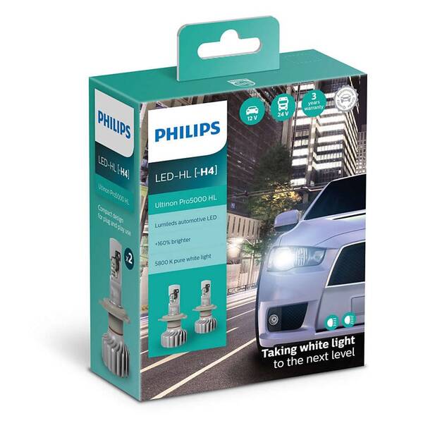 Autožárovka Philips LED H4 Ultinon Pro5000 HL (2 ks) 

