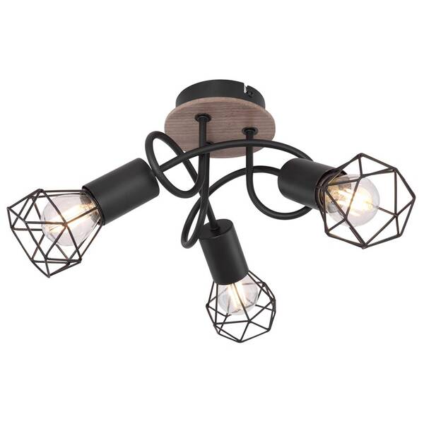 Bodové svítidlo GLOBO Xara I, 3xE14, 40W černé/dřevo

