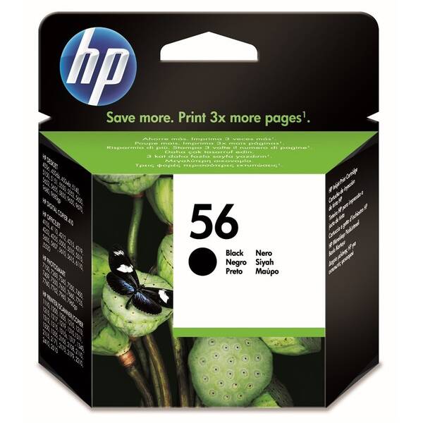 Inkoustová náplň HP 56, 520 stran černá

