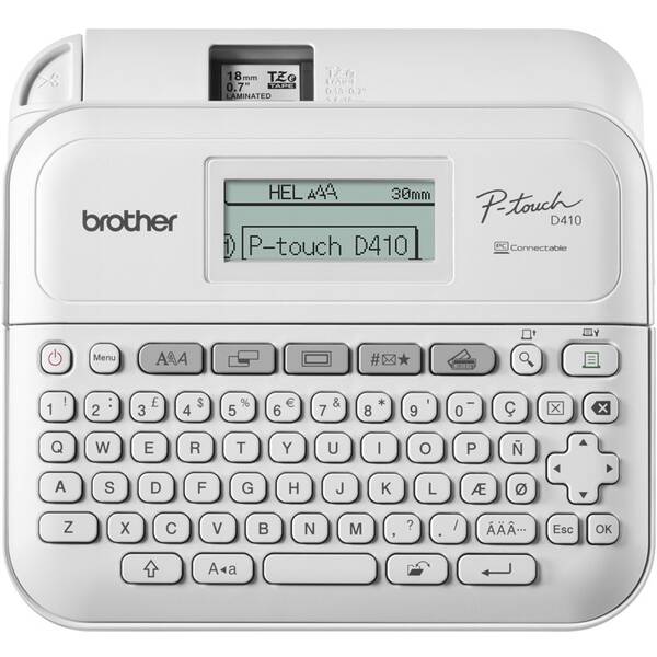 Tiskárna štítků Brother PT-D410Y bílá

