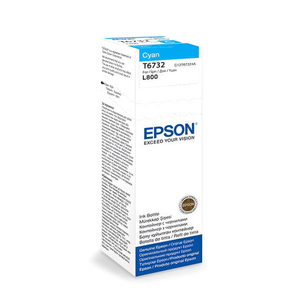 Inkoustová náplň Epson T6732, 70 ml azurová

