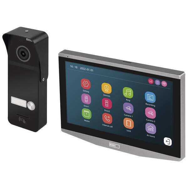 Dveřní videotelefon EMOS GoSmart IP-750A, Wi-Fi černý/stříbrný

