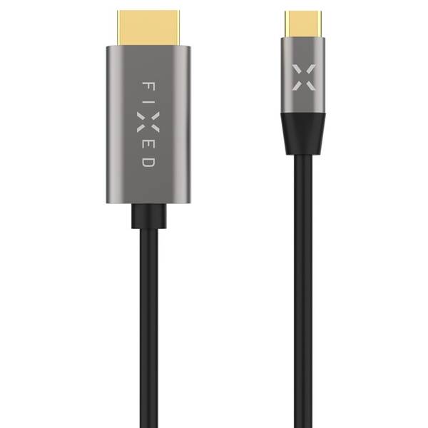 Kabel FIXED USB-C/HDMI 2.0 4K60Hz, 2m černý/šedý

