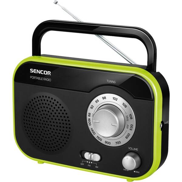 Radiopřijímač Sencor SRD 210 BGN černý/zelený

