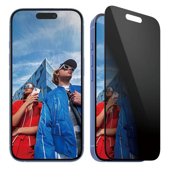 Tvrzené sklo PanzerGlass Privacy na Apple iPhone 16/15 s instalačním rámečkem 

