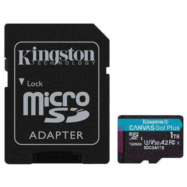 Paměťová karta Kingston MicroSDXC 1TB U3 UHS-I (200R/160W) + adaptér 

