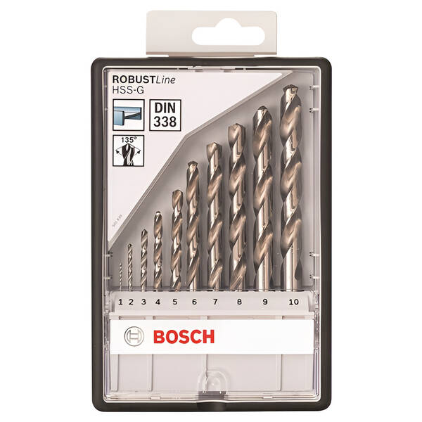 Sada vrtáků Bosch Robust Line HSS-G (10 ks) 

