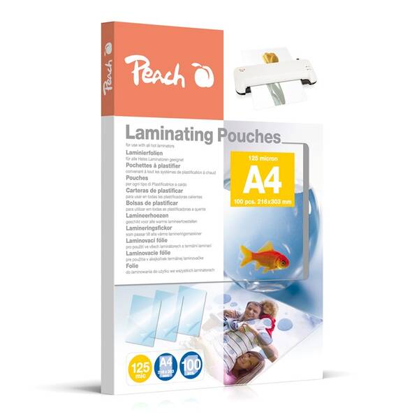 Laminovací fólie Peach A4 (216x303mm), 125mic, 100 ks 

