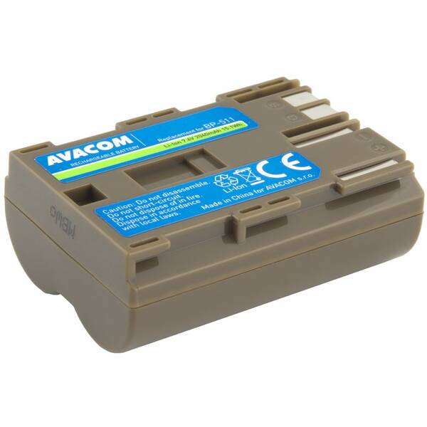 Baterie Avacom Canon BP-511/ 512 Li-Ion 7.4V 2040mAh 15.1Wh šedá

