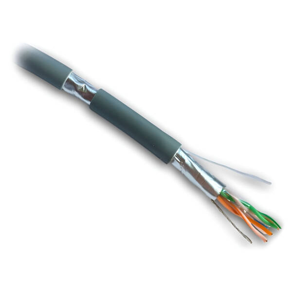 Kabel DATACOM FTP Cat.5e, lanko 305m šedý

