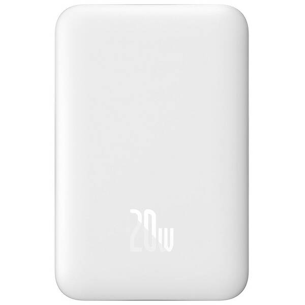Powerbanka Baseus Mini s bezdrátovým nabíjením 5000 mAh 20W USB-C bílá


