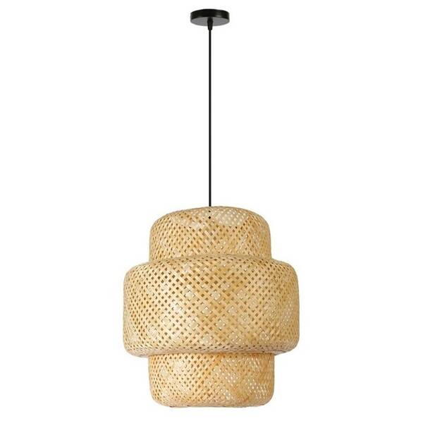 Závěsné svítidlo IMMAX BOHO HILO, D50cm, E27, bambus černé/hnědé

