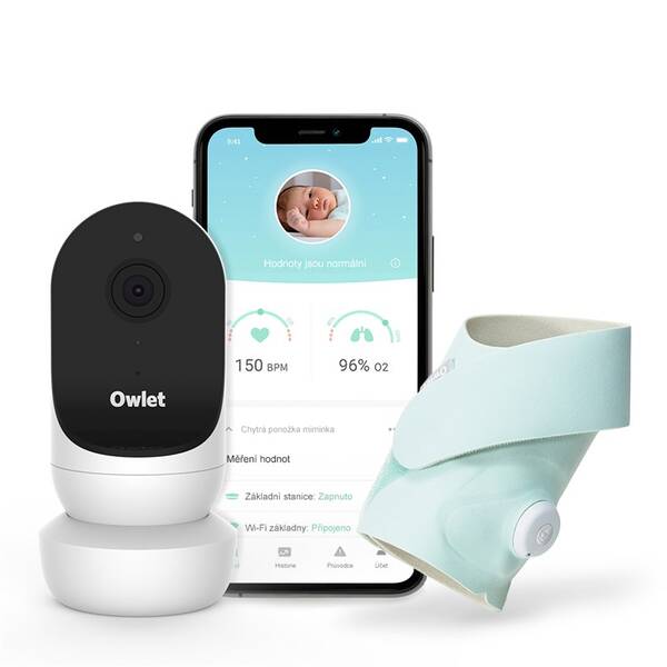 Sada kamery a chytré ponožky Owlet Smart Sock 3 & Cam 2 Bundle - Mint 

