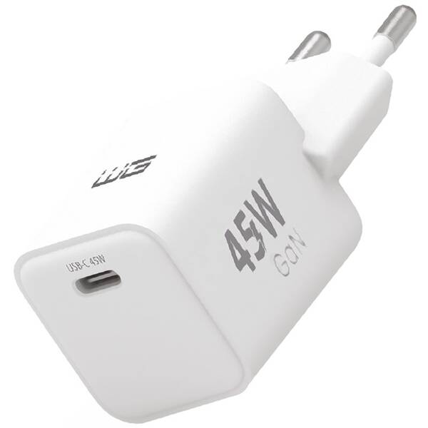 Nabíječka do sítě WG 1xUSB-C, GaN, PD 45W bílá

