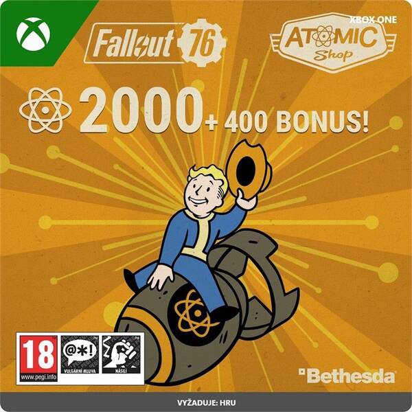  Bethesda Xbox One Fallout 76: 2000 (+400 Bonus) - elektronická licence 

