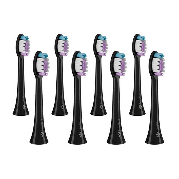 Náhradní hlavice TrueLife SonicBrush Clean-series heads Sensitive black 8 pack černá

