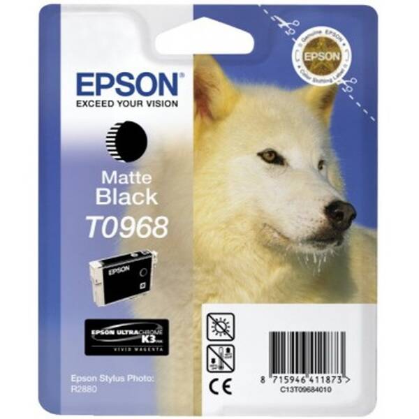 Inkoustová náplň Epson T0968, 13 ml černá

