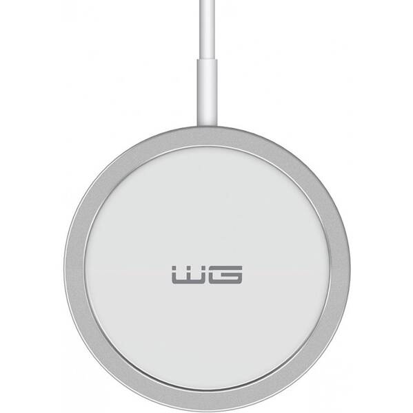 Bezdrátová nabíječka WG magnetická, 15W, kompatibilní s MagSafe bílá

