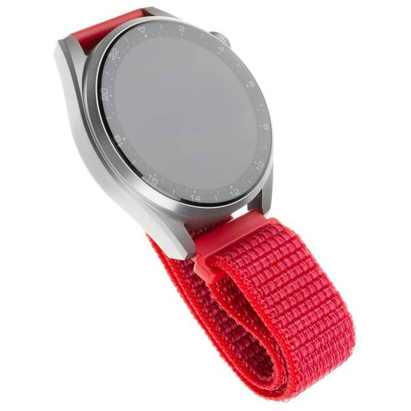 Řemínek FIXED Nylon Strap s šířkou 20mm pro smartwatch červený

