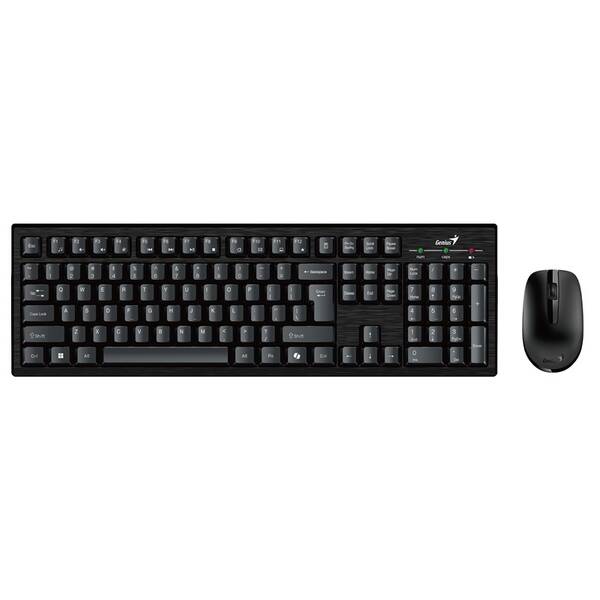 Klávesnice s myší Genius KM-8101, bezdrátový set 2,4GHz, copilot, USB, CZ+SK layout černý

