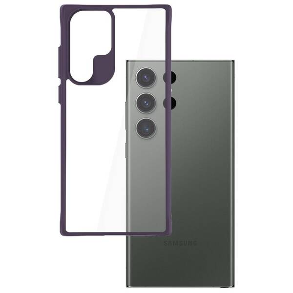 Kryt na mobil 3mk Satin Armor Case+ na Samsung Galaxy S24 Ultra fialový/průhledný

