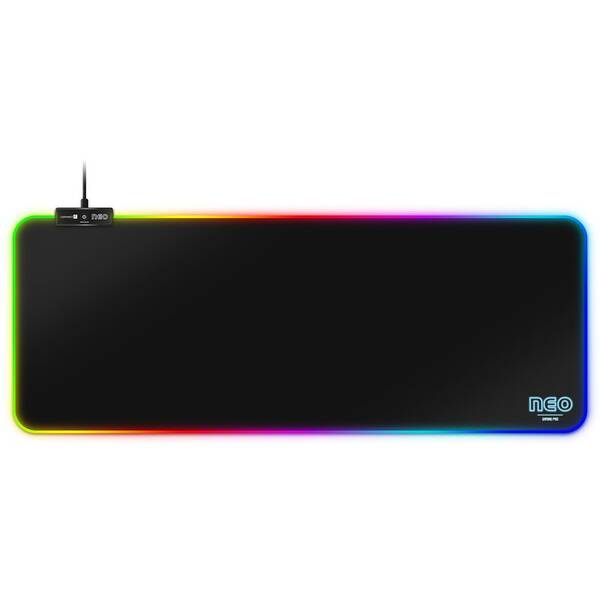 Podložka pod klávesnici a myš Connect IT NEO RGB, vel. L 80 x 30 cm černá

