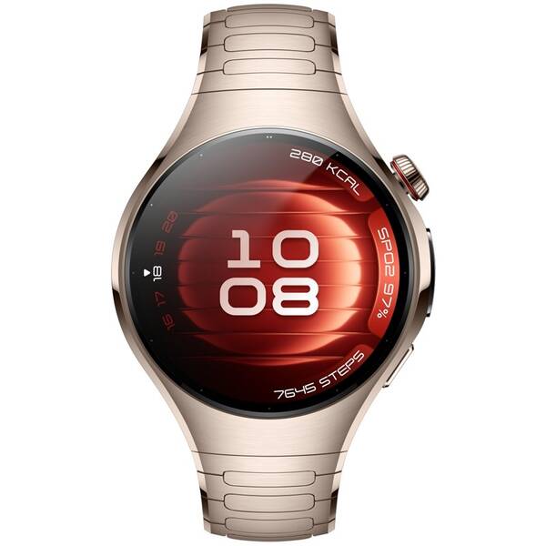 Chytré hodinky Huawei Watch 5 42 mm LTE NFC - Gold + Titanium Strap zlaté

