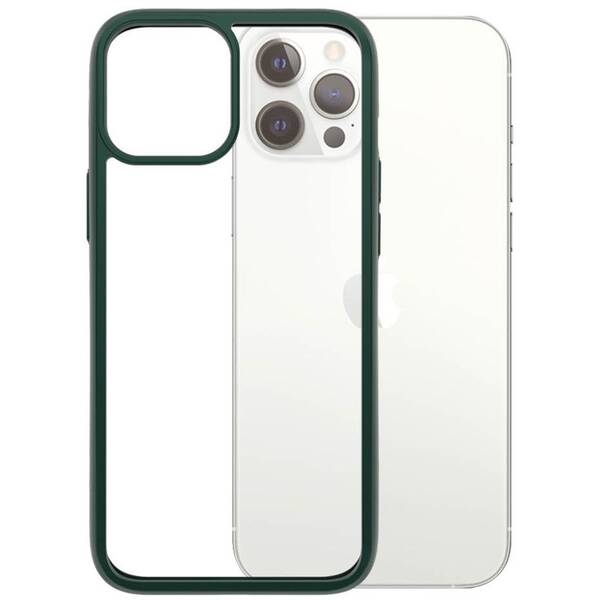 Kryt na mobil PanzerGlass ClearCase Antibacterial na Apple iPhone 12 Pro Max zelený

