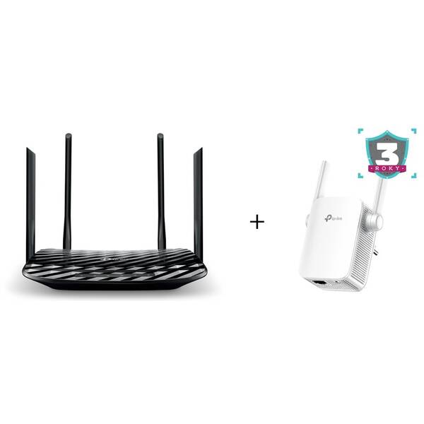 Router TP-Link Archer C6 + extender RE305 
