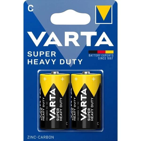 Baterie zinkouhlíková Varta Super Heavy Duty C, 2ks 

