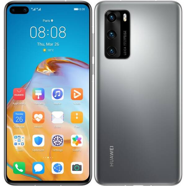 Mobilní telefon Huawei P40 (HMS) 5G šedý

