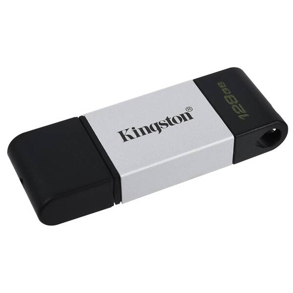 USB Flash Kingston 128GB, USB-C černý/stříbrný

