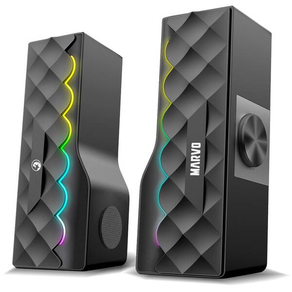 Reproduktory Marvo SG-280, 2.0, 2in1 (reproduktory/soundbar), RGB černé

