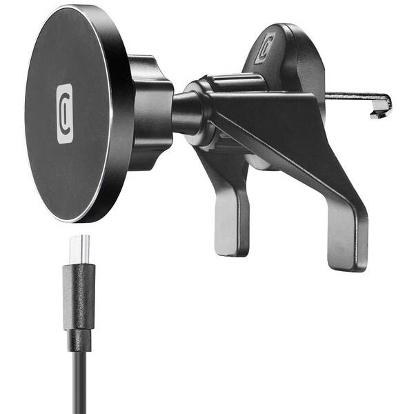 Držák na mobil CellularLine Touch Air Mag do mřížky ventilace s podporou MagSafe a bezdrátovým nabíjením černý

