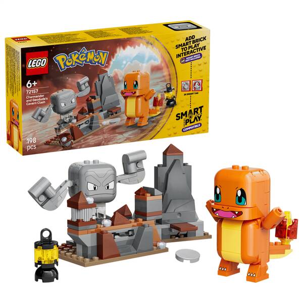 Stavebnice LEGO® Pokémon™ 72157 SMART Play™: Souboj Charmandera a Geodudea v jeskyni 

