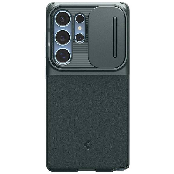 Kryt na mobil Spigen Optik Armor na Samsung Galaxy S25 Ultra zelený


